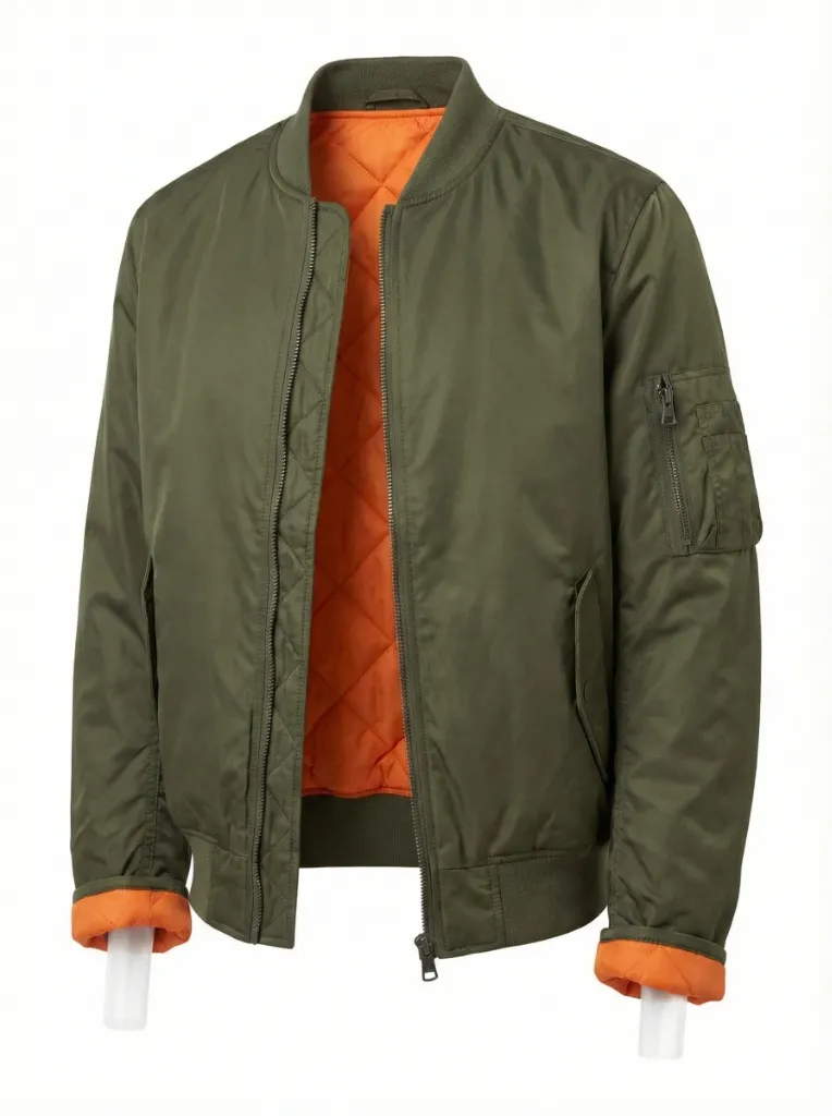 Bomber Jacket - Green/Orange