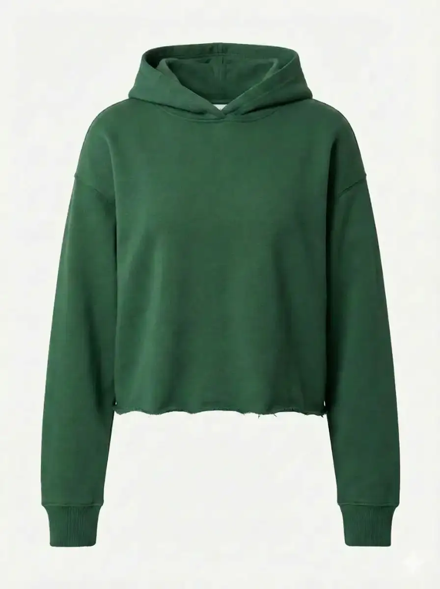 Hoodie - Green Cropped