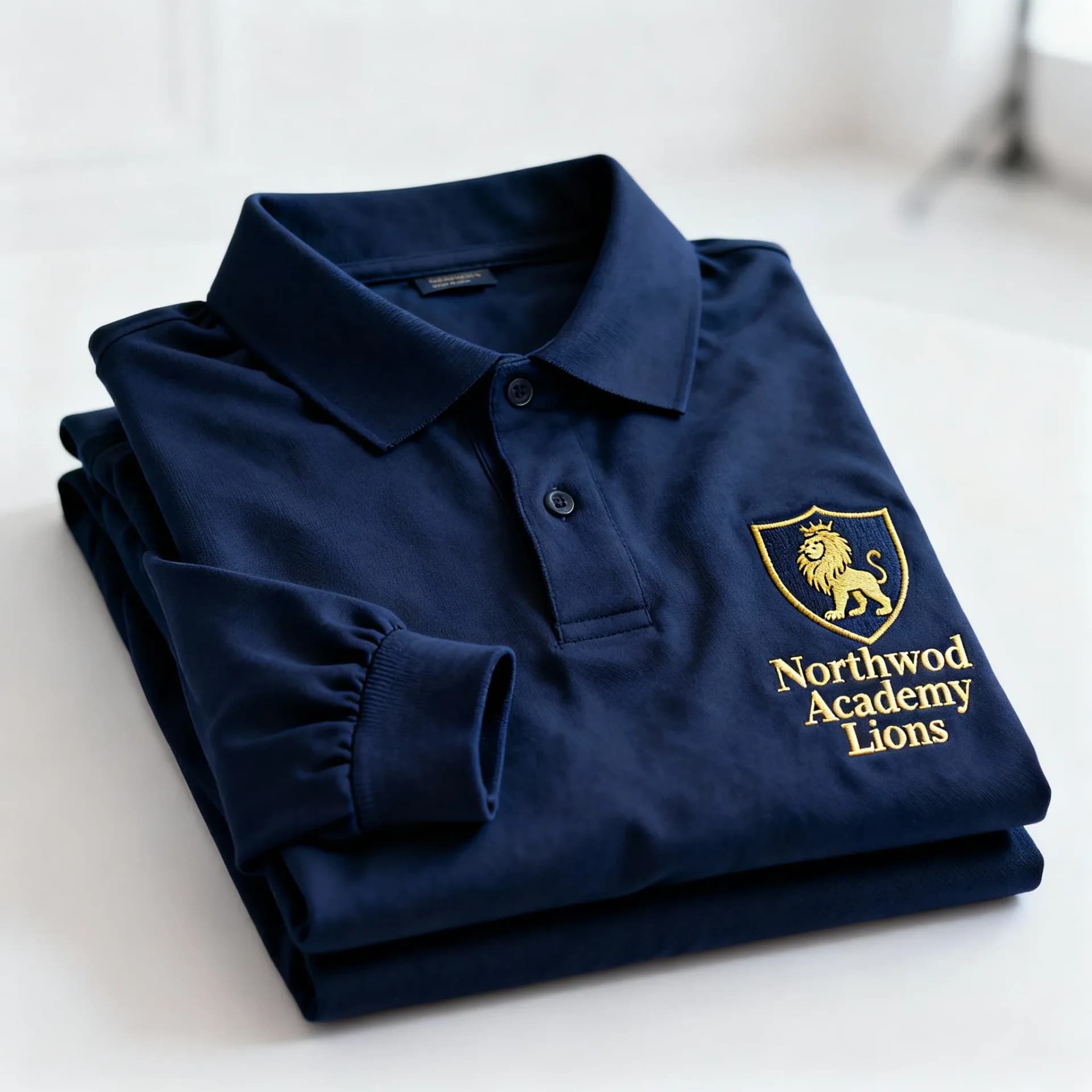 Polo Shirt - Navy Embroidered