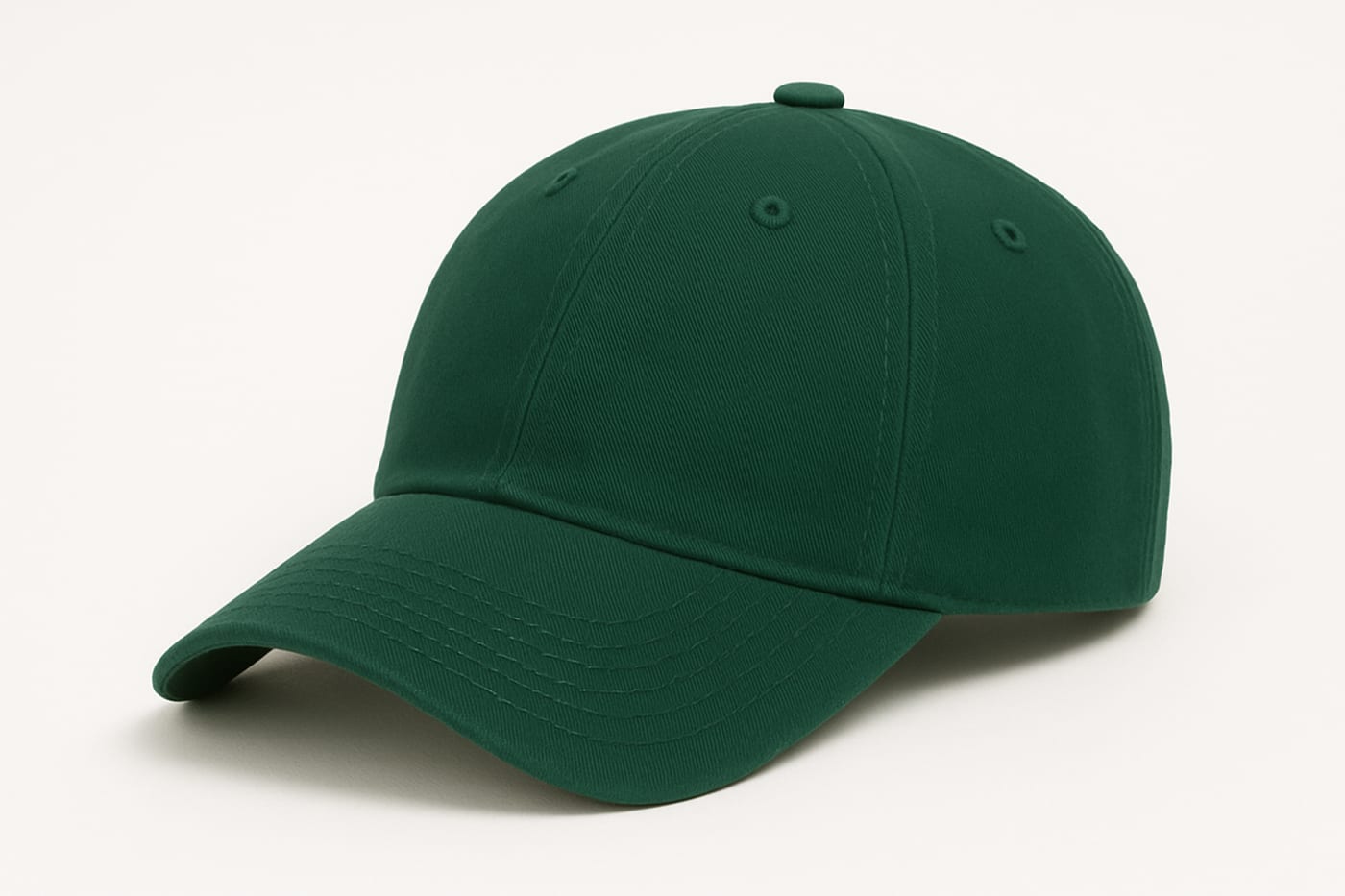 Golden-yellow structured six-panel cap