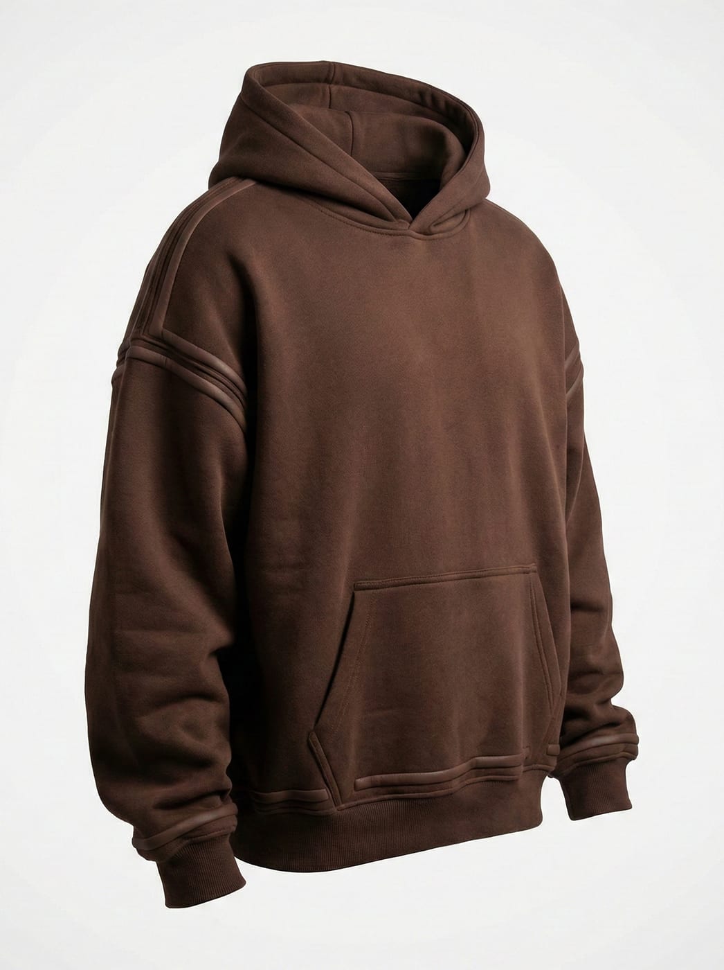 Brown oversized heavyweight hoodie
