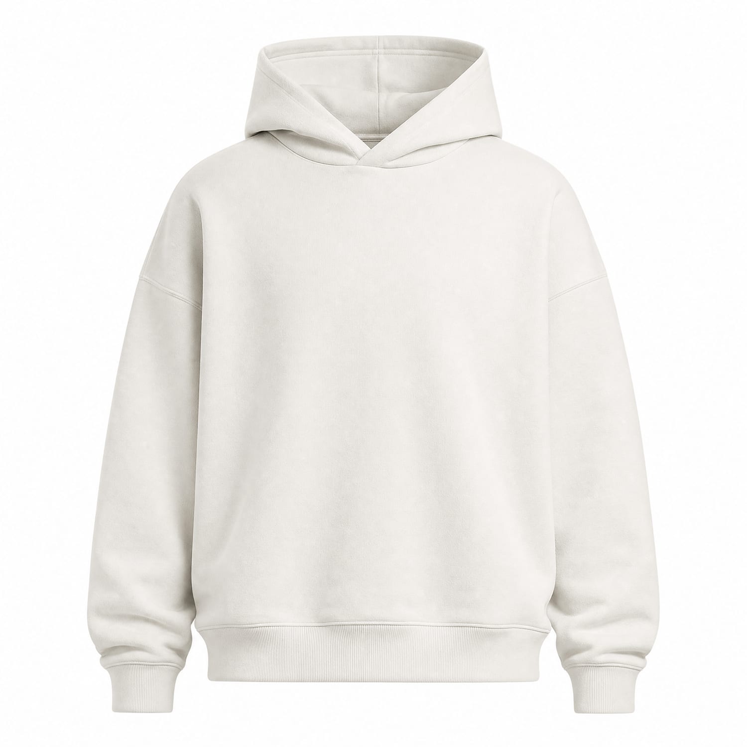 Heavyweight cream oversized hoodie