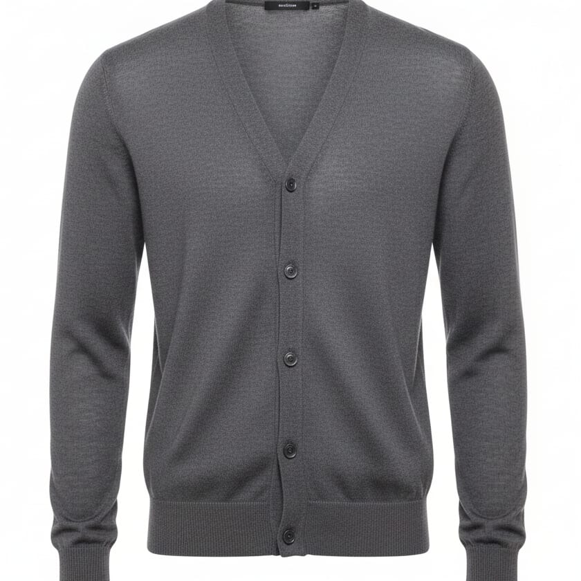 Grey button-through school cardigan