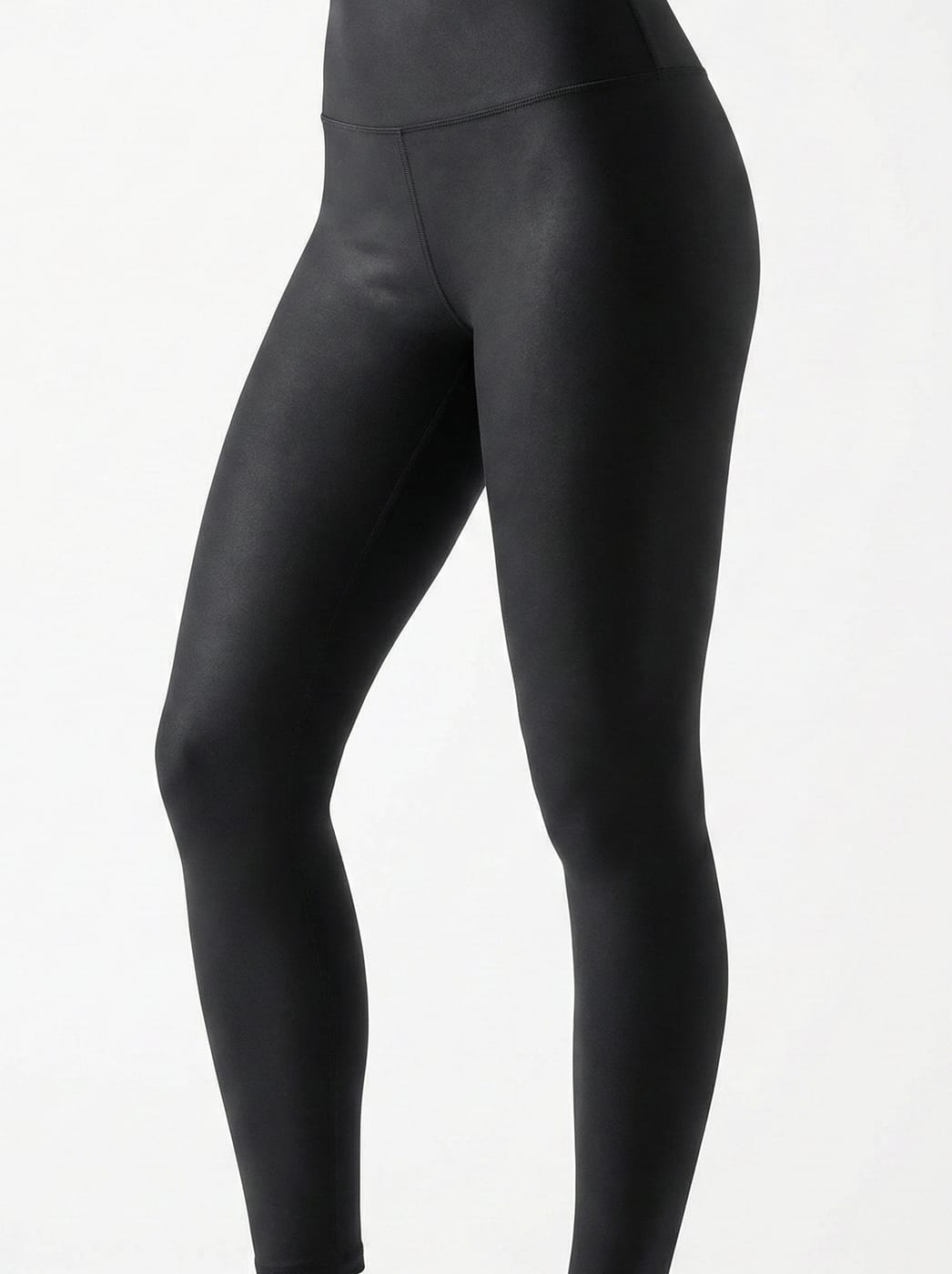 Black high-waisted performance leggings