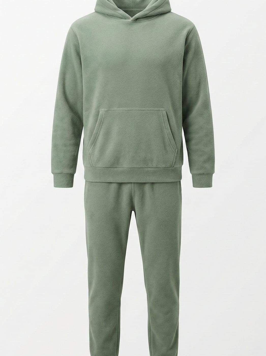Sage hoodie and jogger set in matched fabric