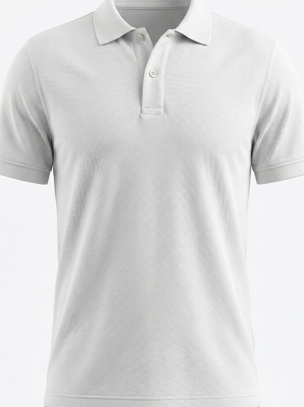 White cotton piqué polo