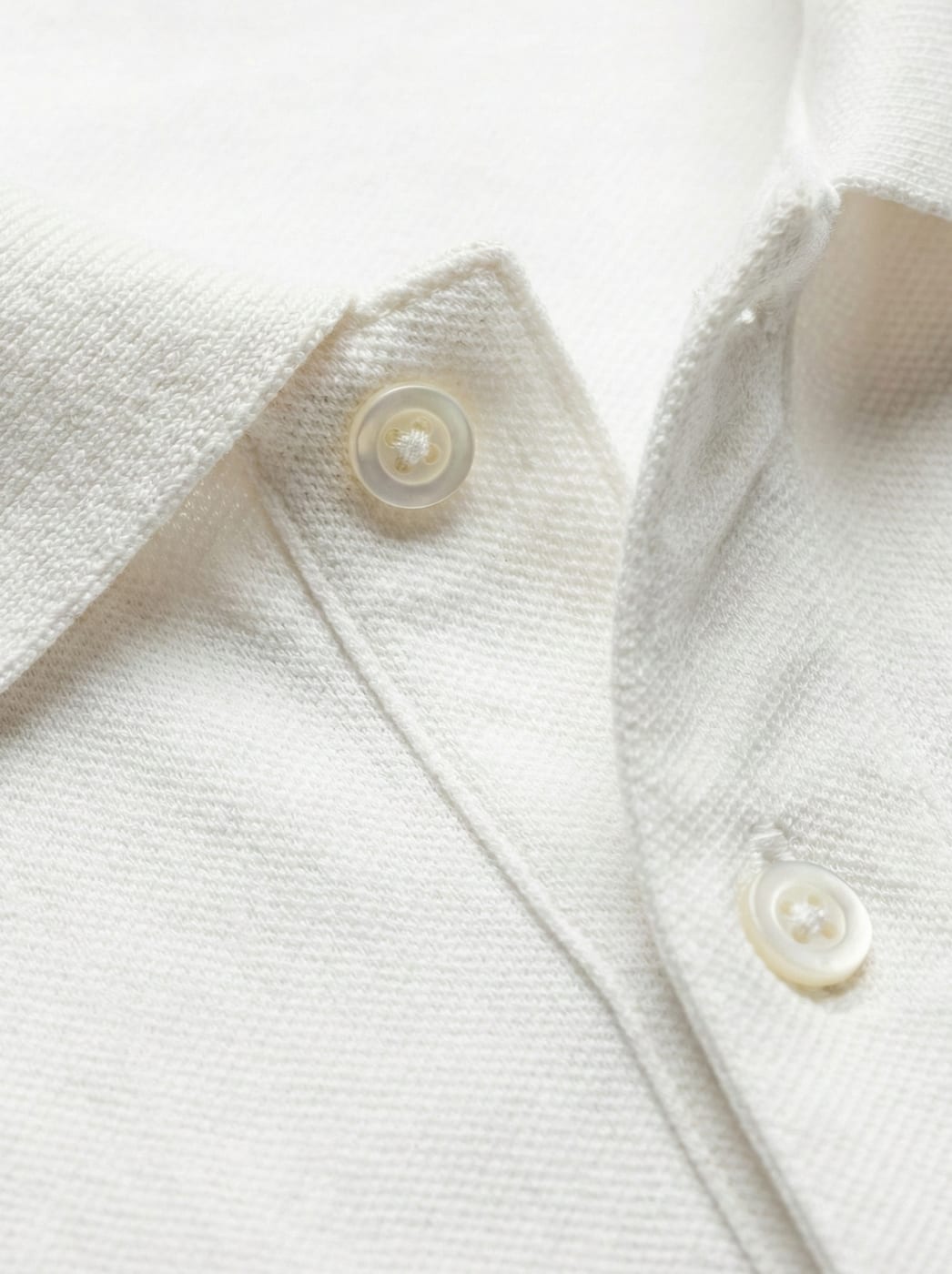 Polo placket and button detail
