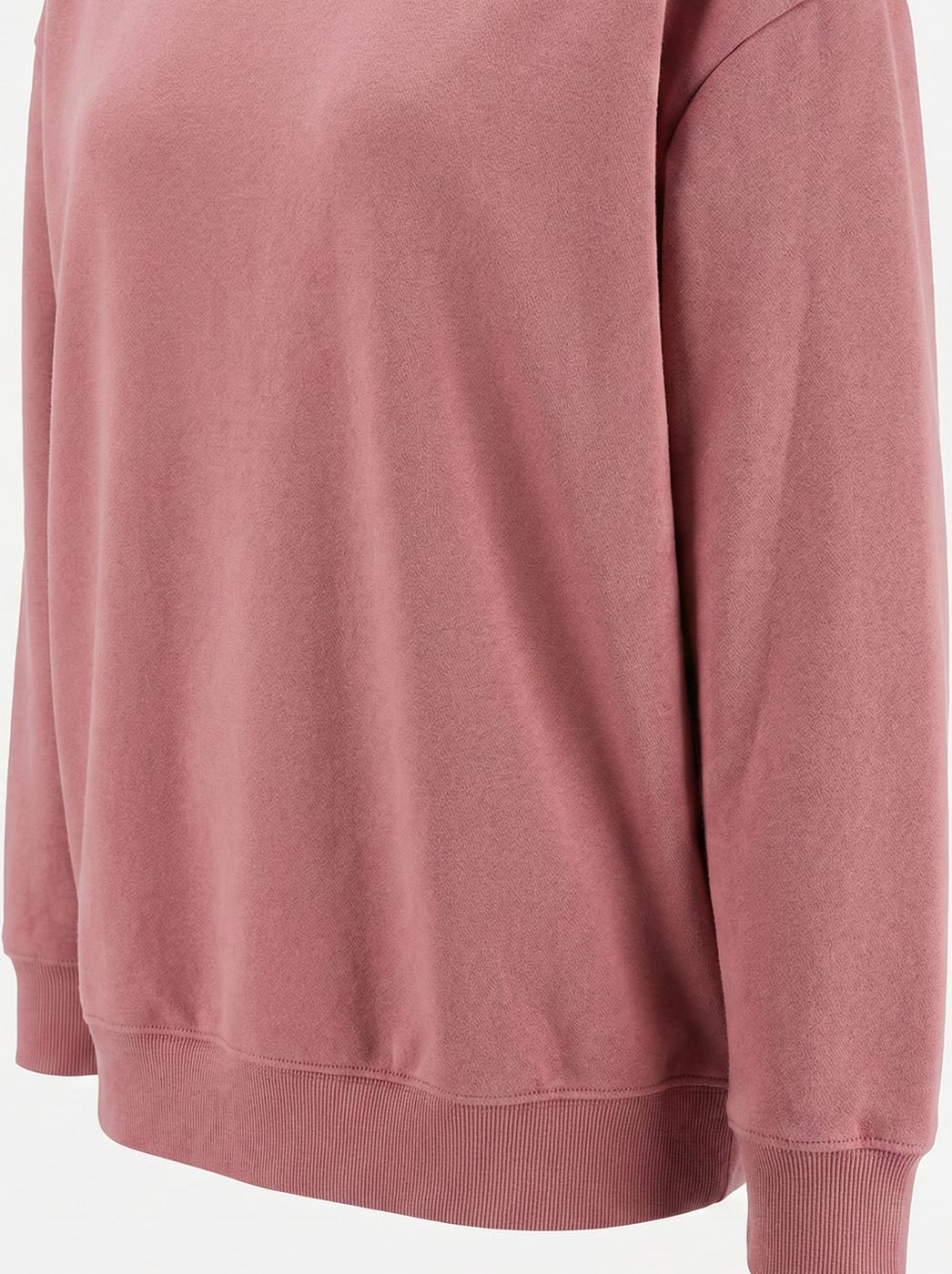 Rose crewneck sweatshirt, side profile