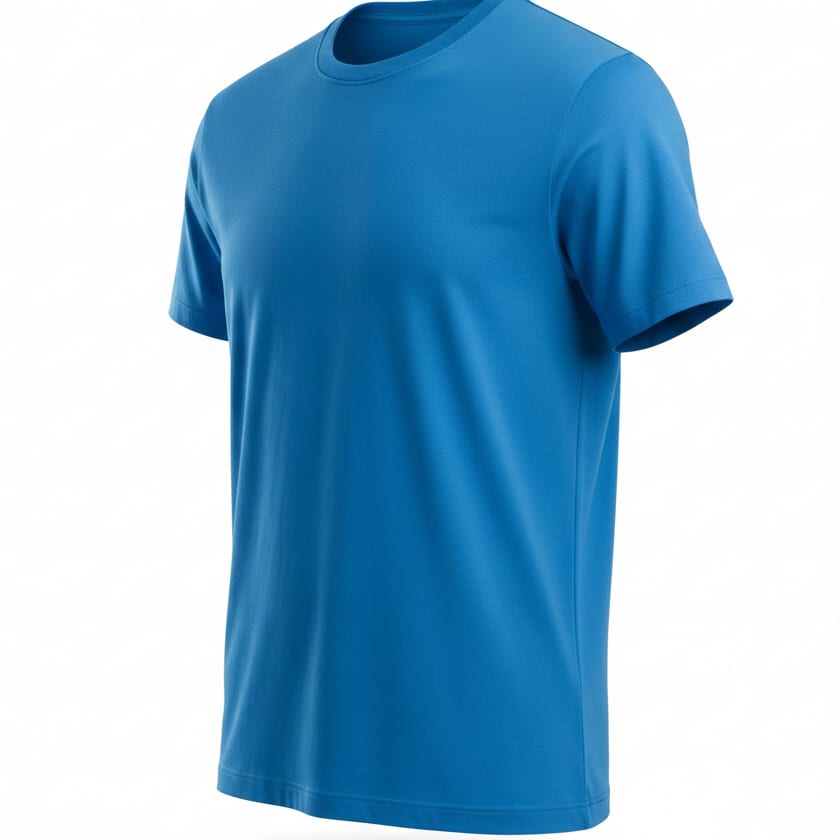 Blue moisture-wicking training tee