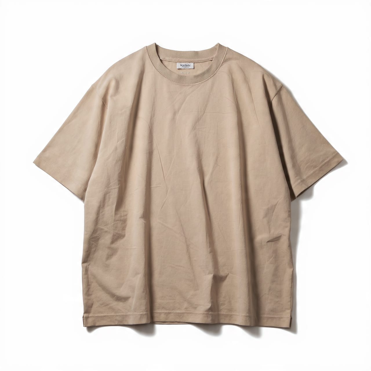 Oversized tan cotton t-shirt
