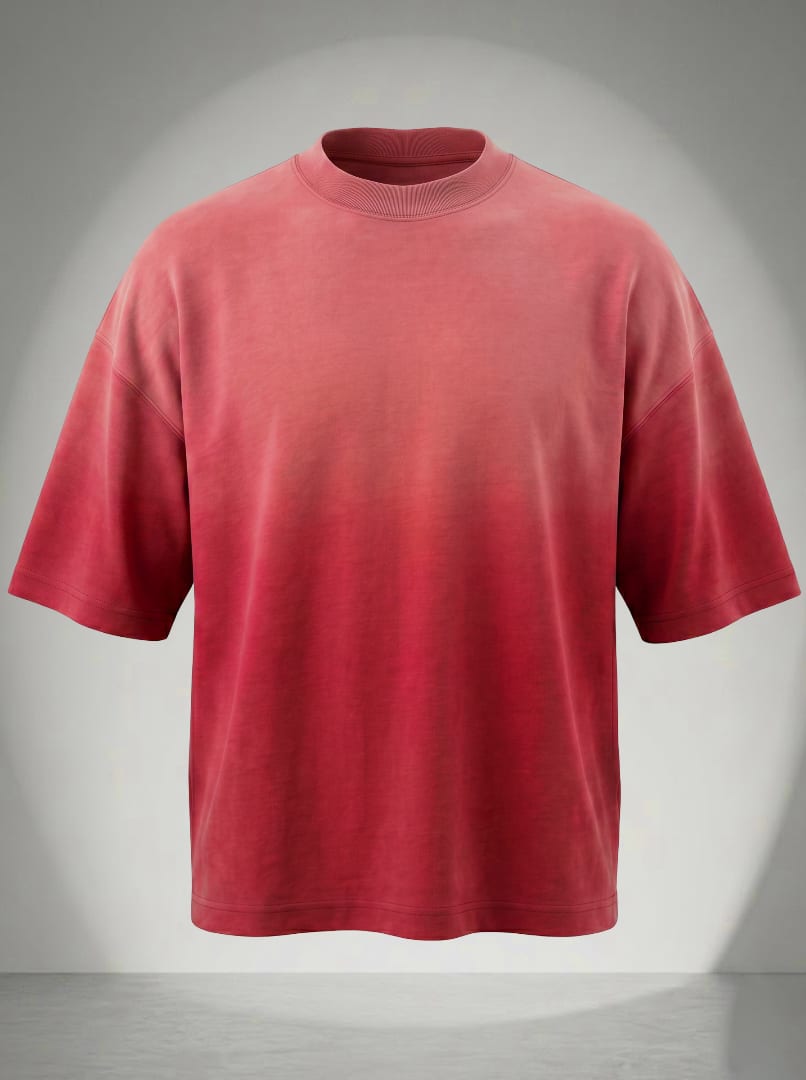 Oversized sun-washed red t-shirt