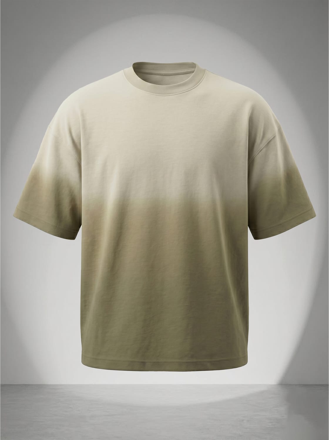 Oversized garment-dyed sage t-shirt