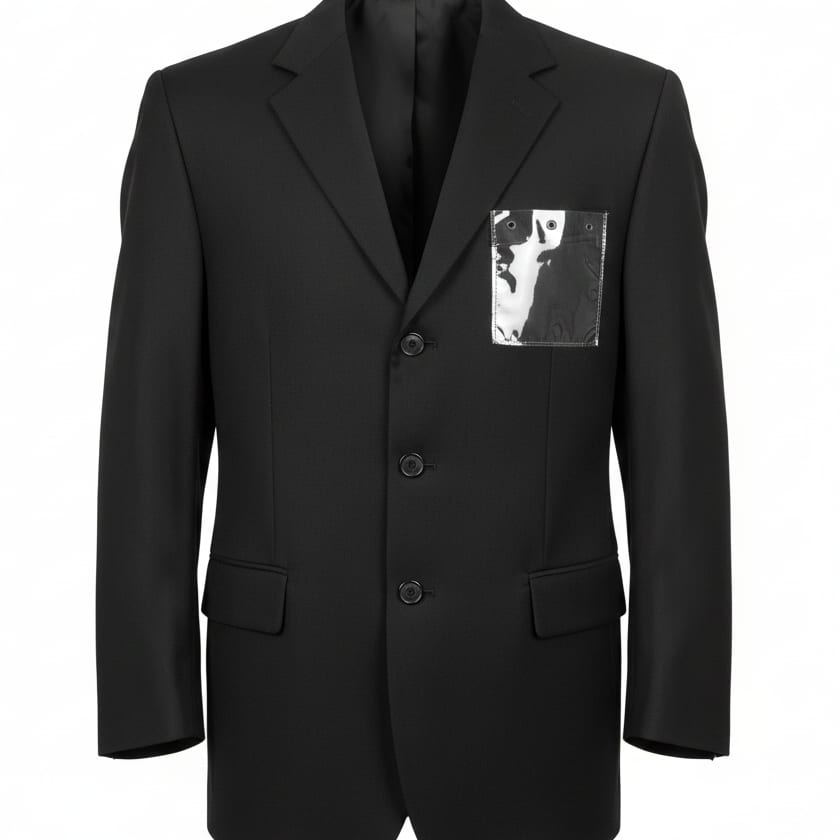 Black tailored corporate blazer