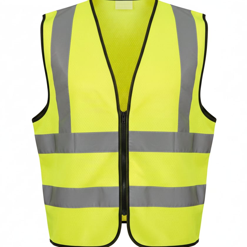 Hi-visibility vest with reflective banding